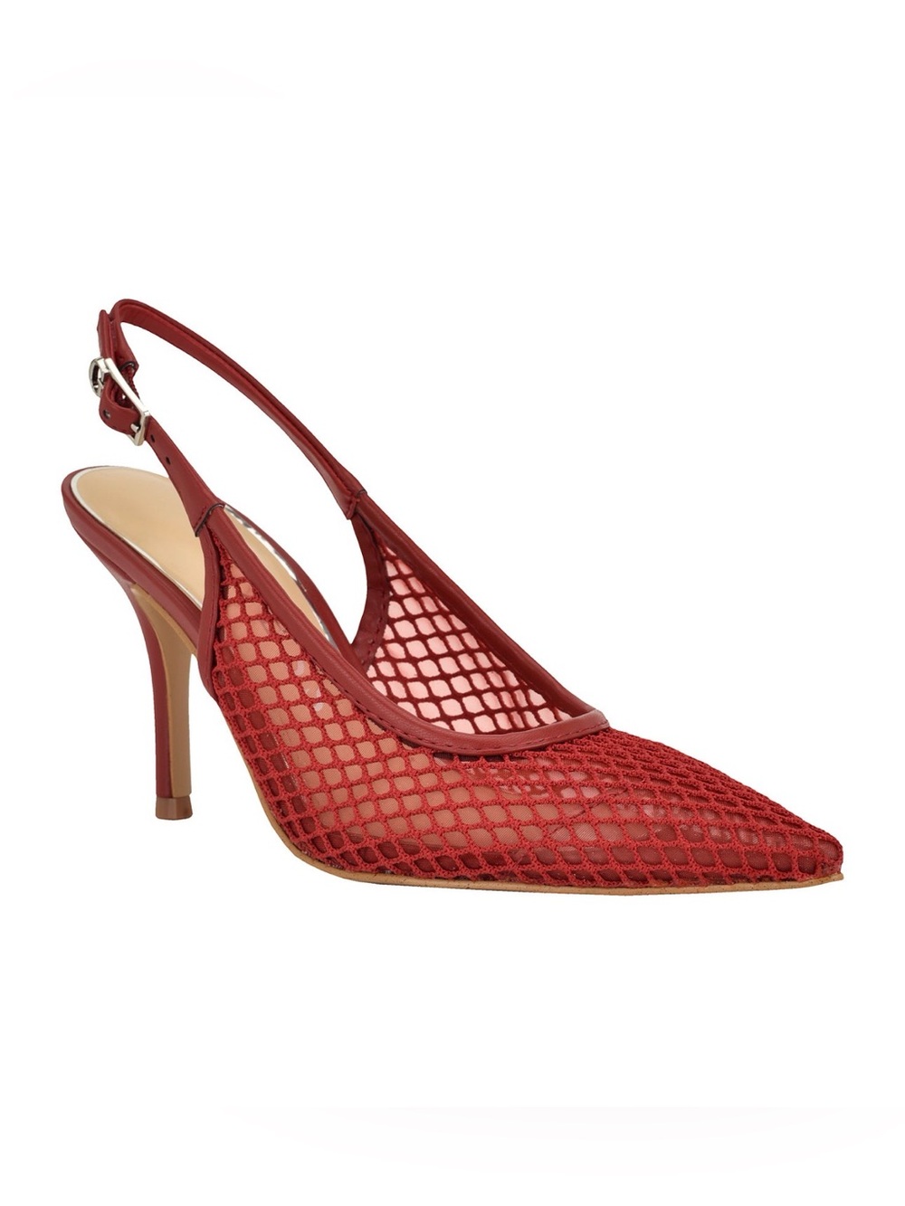 Guess Pandy Sexy Slingback Heel Red Women's 5M MESH Pointed Toe